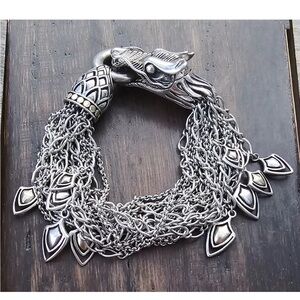 RARE John Hardy Naga Dragon 18kt
Gold and Sterling Silver Bracelet 62.2 Grams